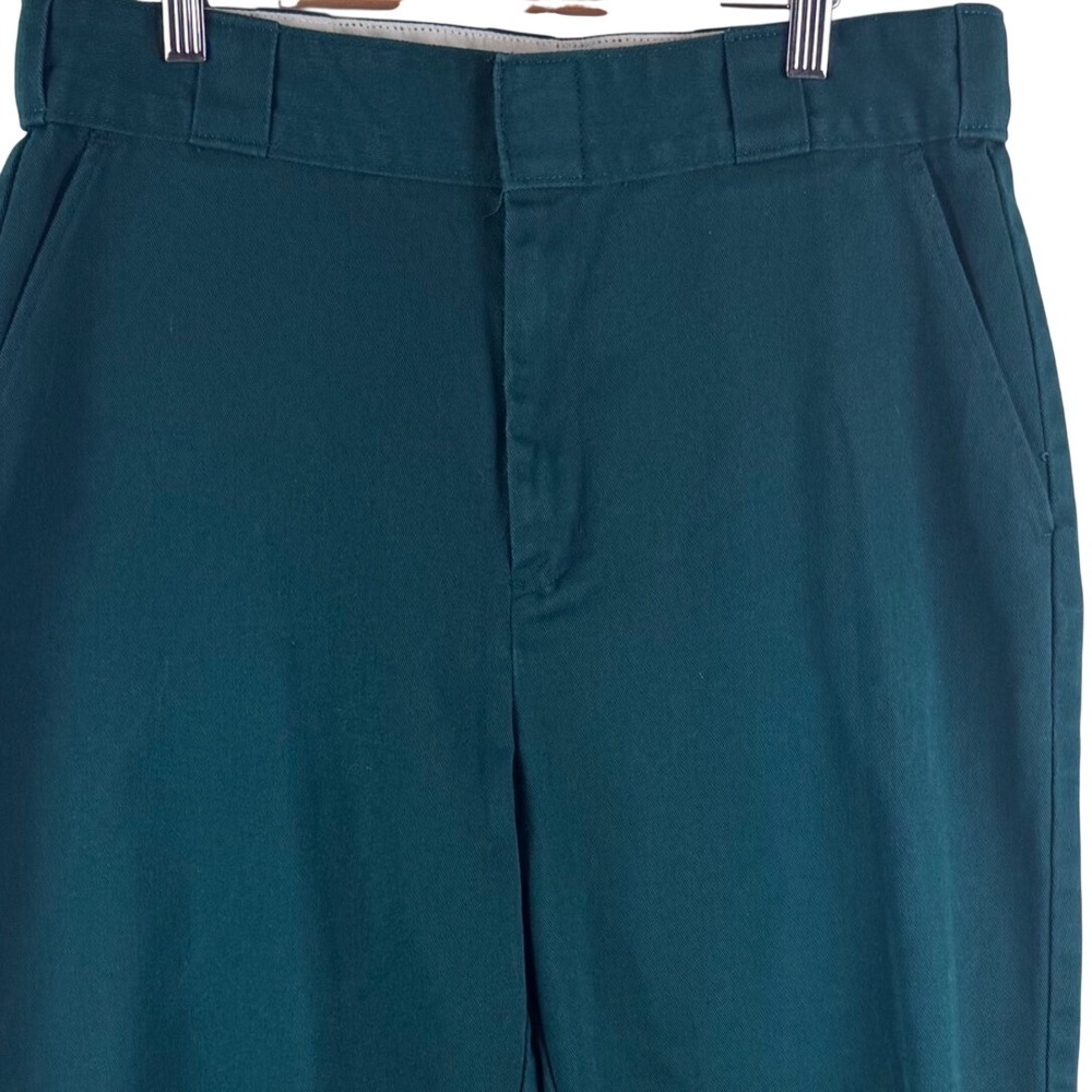 Dickies 876 Work Pants Women 10 Hunter Green High Rise Straight Leg Twill Pant